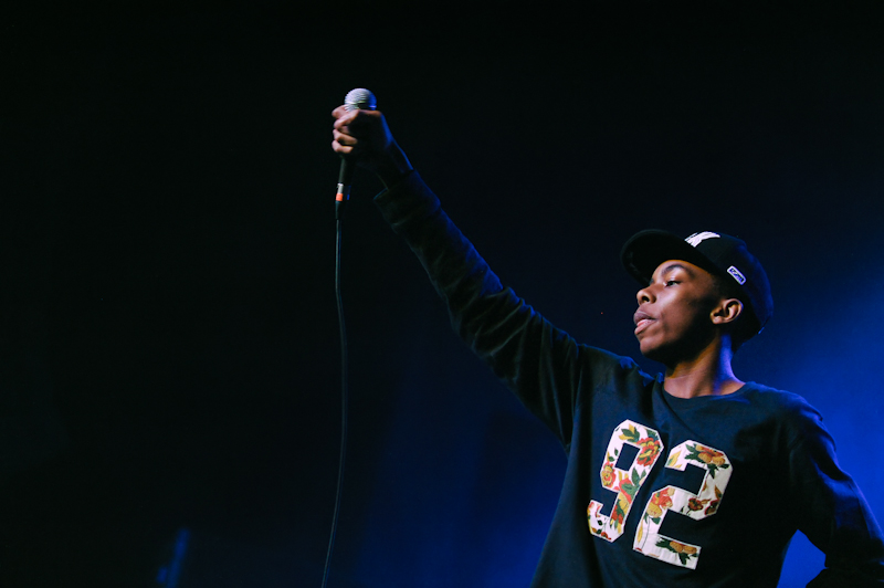 Rapper Mark Scott known by his stage name Bishop Nehru performs as opening act for Snoop Dogg on the  Reincarnation Tour during the SXSW Music Festival at Emo's on March 11, 2014 in Austin, Texas - USA (photo @ Manuel Nauta)