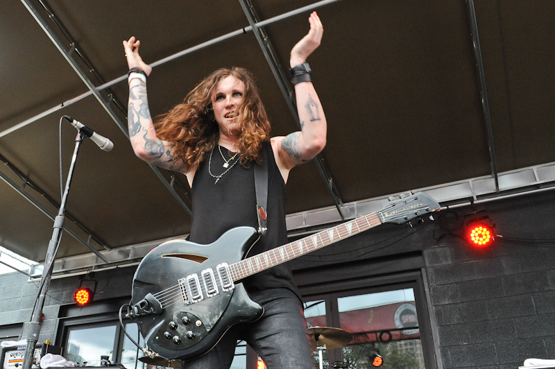 Laura Jane Grace, born as Thomas James Gabel, with the band Againts Me! performs during South By Southwest (SXSW) SPIN Party at Stubb's on March 14, 2014 in Austin, Texas - USA.