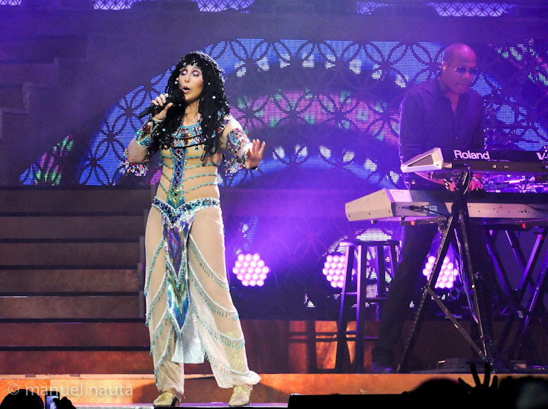 Cher performs onstage during her "Dressed To Kill" tour at the Toyota Center on March 24, 2014 in Houston, Texas. © Manuel Nauta