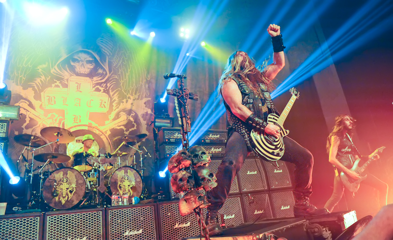 (L-R) Jeff Fabb, Zakk Wylde and Dario Lorina with Black Label Society / Photo © Manuel Nauta