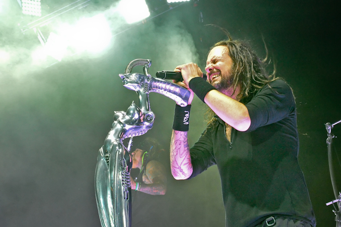 Jonathan Davis with KORN  at The Woodlands / Photo © Manuel Nauta