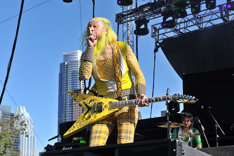 Kengo Hioki of Peelander-Z performs in concert during Day 1 of FunFunFun Fest at Auditorium Shores on November 7, 2014 in Austin, Texas. Photo © Manuel Nauta