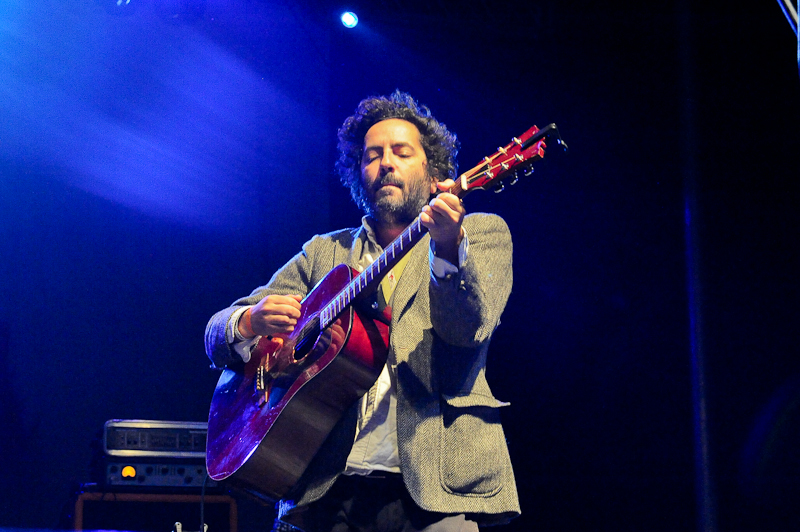Dan Bejar of The New Pornographers performs in concert during Day 2 of FunFunFun Fest at Auditorium Shores on November 8, 2014 in Austin, Texas. Photo © Manuel Nauta