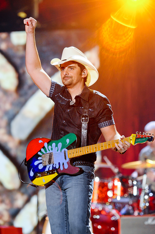Musician Brad Paisley performs onstage during the 2015 iHeartRadio Country Festival at The Frank Erwin Center on May 2, 2015 in Austin, Texas. Photo © Manuel Nauta