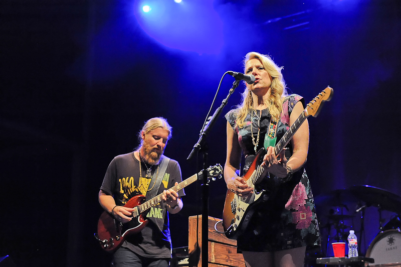 Derek Trucks and Susan Tedeschi with the Tedeschi Trucks Band perform in concert at Austin360 Amphitheater on July 12, 2015 in Austin, Texas. Photo © Manuel Nauta