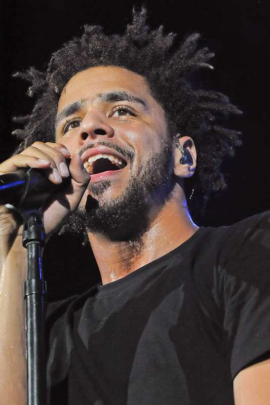 J. Cole performs in concert at the Austin360 Amphitheater on August 22, 2015 in Austin, Texas. Photo © Manuel Nauta