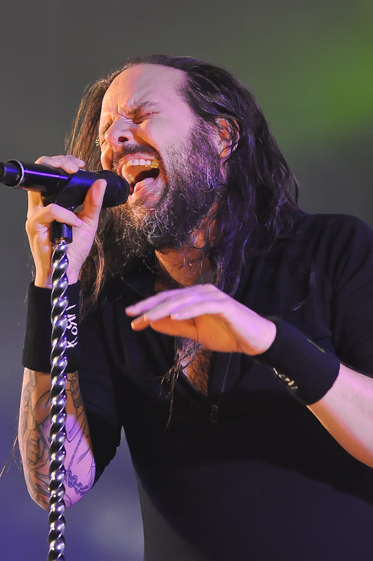 Jonathan Davis with the band KORN performs in concert at Stubb's on October 19, 2015 in Austin, Texas. Photo © Manuel Nauta