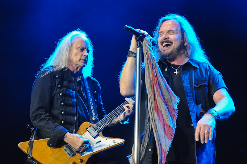 Rickey Medlocke (L) and Johnny Van Zant of Lynyrd Skynyrd perform in concert at Cedar Park Center on January 28, 2016 in Austin, Texas. Photo © Manuel Nauta