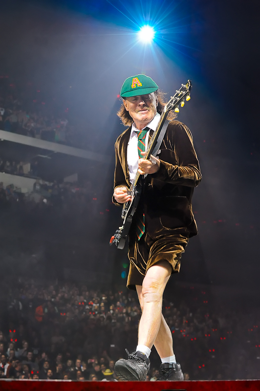 Angus Young performs with AC/DC on the Rock or Bust Tour at the American Airlines Center on February 23, 2016 in Dallas, Texas. Photo © Manuel Nauta