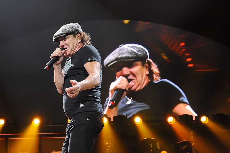 Brian Johnson performs with AC/DC on the Rock or Bust Tour at the American Airlines Center on February 23, 2016 in Dallas, Texas. Photo © Manuel Nauta