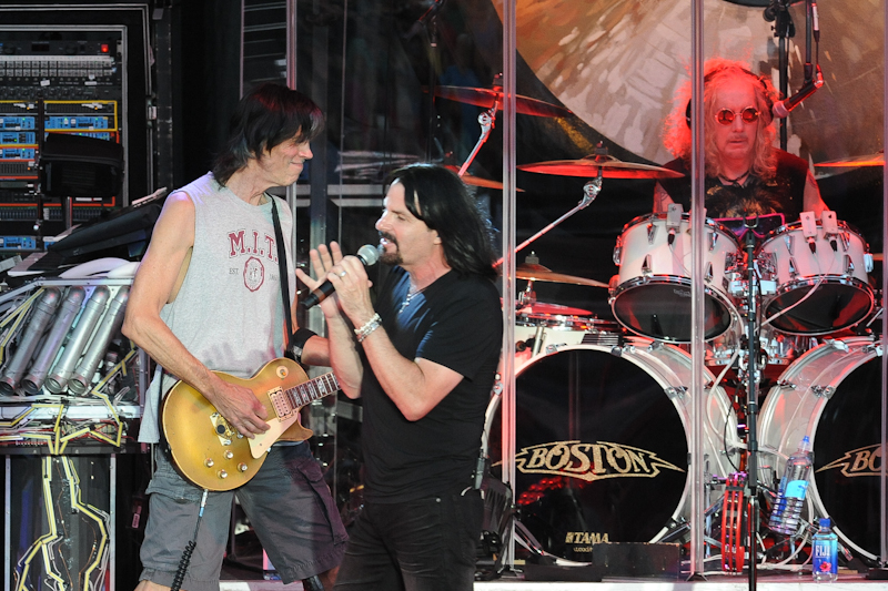 Tom Scholz, Tommy DeCarlo and Jeff Neal with the band Boston perform in concert at the Skyline Theater on June 11, 2016 in Austin, Texas. Photo © Manuel Nauta