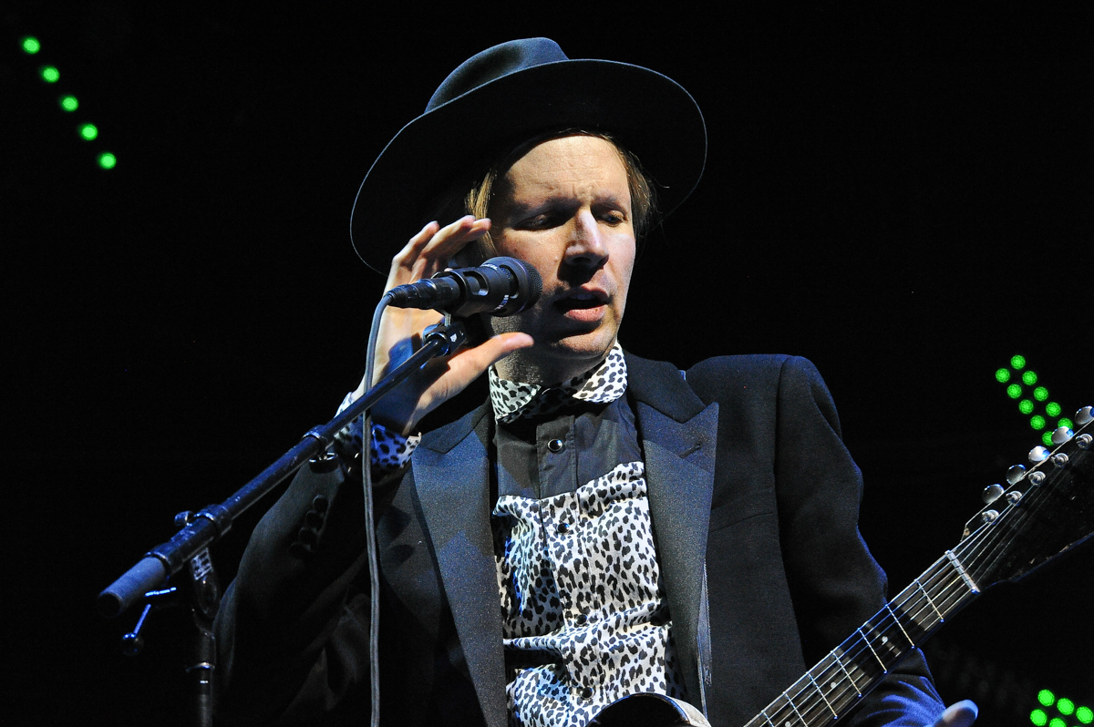 Musician Beck performs onstage during day 1 of the Life Is Beautiful Festival on October 26, 2013 in Las Vegas, Nevada. Photo © Manuel Nauta