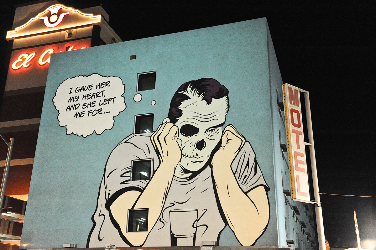 A mural by artist D*Face at Life Is Beautiful Festival on October 26, 2013 in Las Vegas, Nevada. Photo © Manuel Nauta 