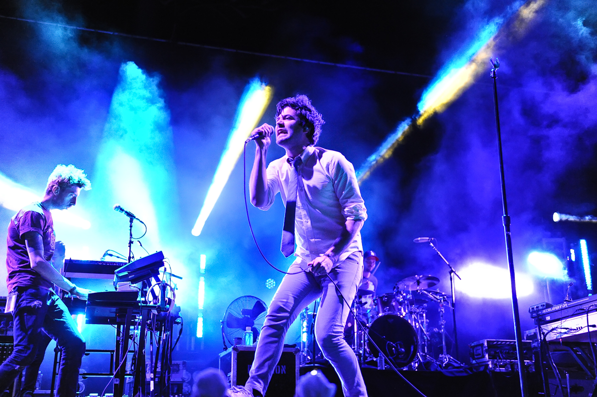 Singer Michael Angelakos of Passion Pit performs during the Life is Beautiful festival on October 27, 2013 in Las Vegas, Nevada. Photo © Manuel Nauta