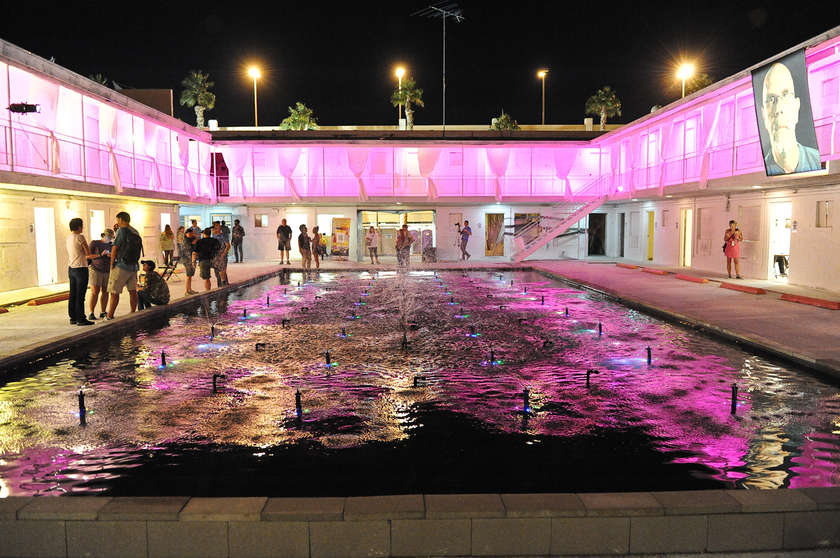 An old hotel transformed into a work of art at Life is Beautiful festival on October 27, 2013 in Las Vegas, Nevada. Photo © Manuel Nauta