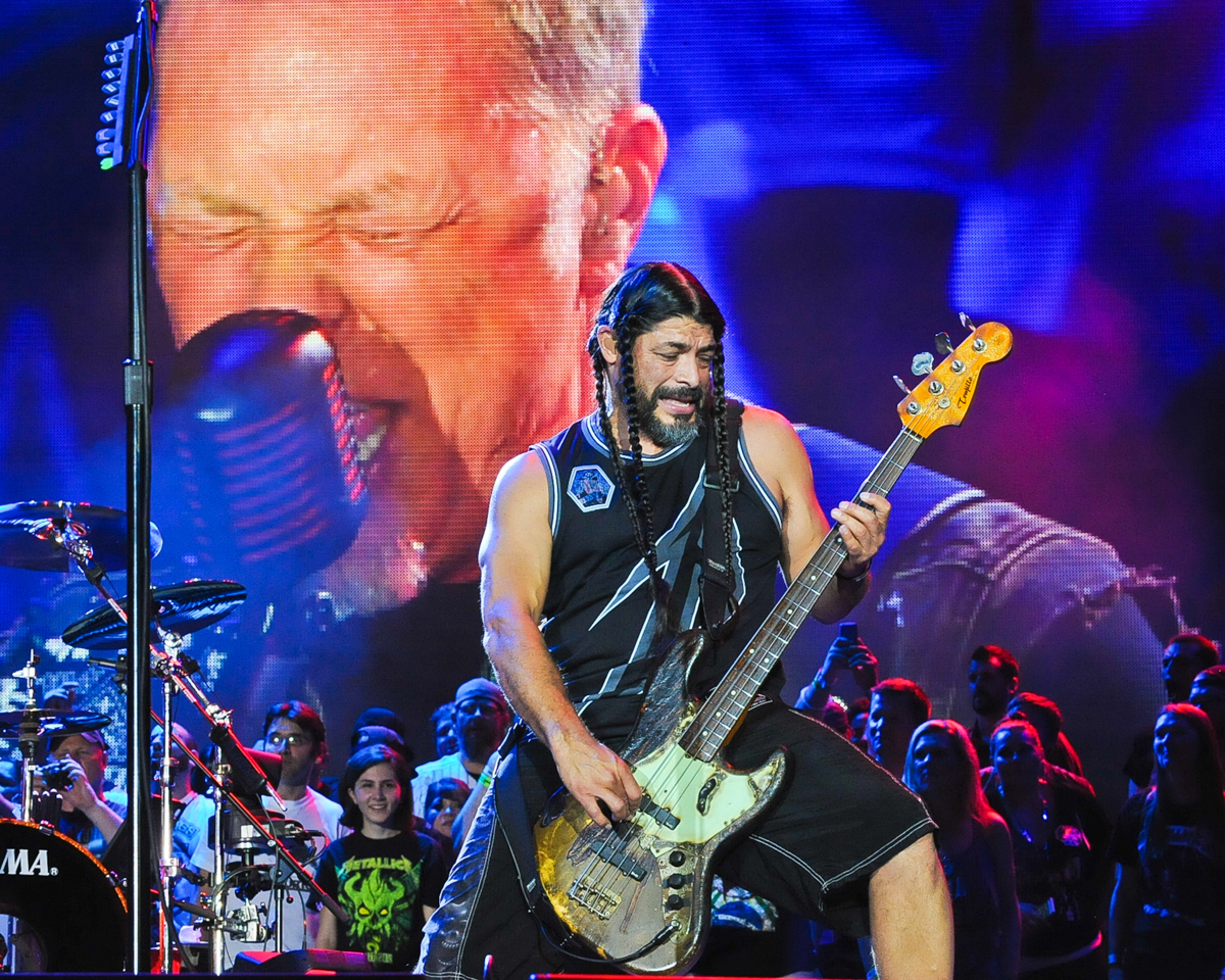 James Hetfield and Robert Trujillo of Metallica perform in concert during X Games Austin at Circuit of The Americas on June 6, 2015 in Austin, Texas / Photo © Manuel Nauta
