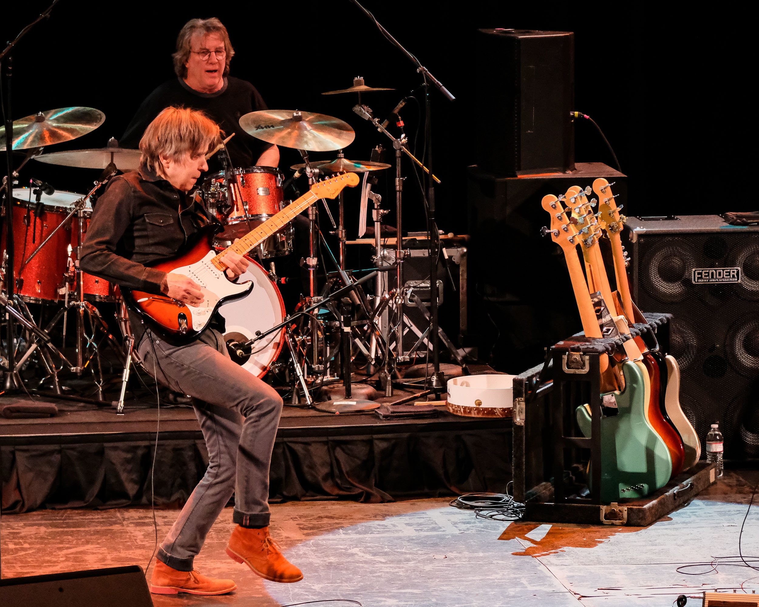 Eric Johnson (L) and Tom Brechtline (R) perform in concert on the 2020 tour Classics: Present and Past at The Aztec Theatre on January 30, 2020 in San Antonio, Texas. Photo © Manuel Nauta