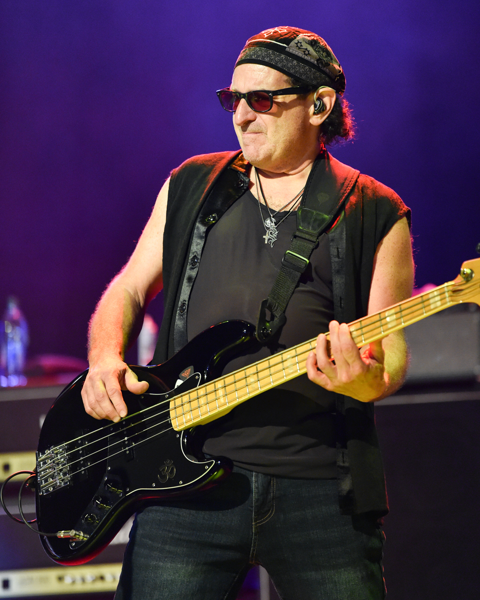 Danny Miranda performs in concert with Blue Oyster Cult at the SeaWorld Electric Ocean Concert Series in San Antonio, Texas on August 1, 2021 / Photo © Manuel Nauta