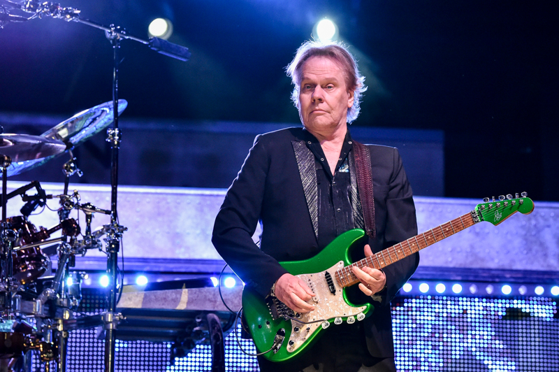 James “JY” Young with the band Styx performs in concert at the Levitt Pavilion in Arlington, Texas on October 16, 2021